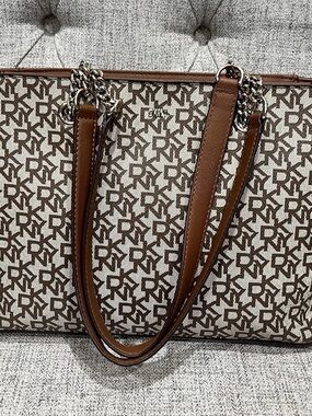 DKNY  Logo-Print Chain-Strap Handbag Purse Shoulder Bag
